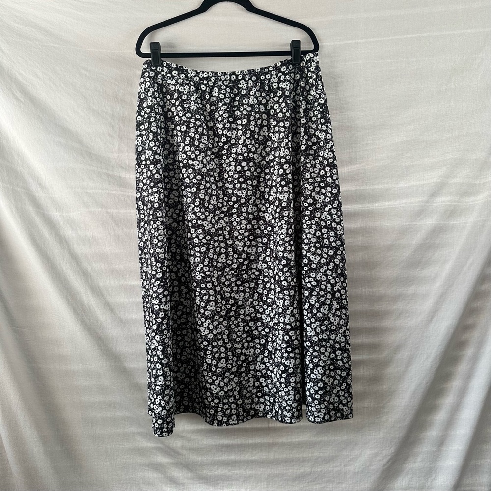 Floral Print Midi Skirt
